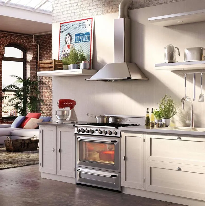 SMEG תנור משולב כיריים גז 90x60 ס"מ,מסדרת Victoria נירוסטה תוצרת SMEG דגם TR90X1 — תמונה 3